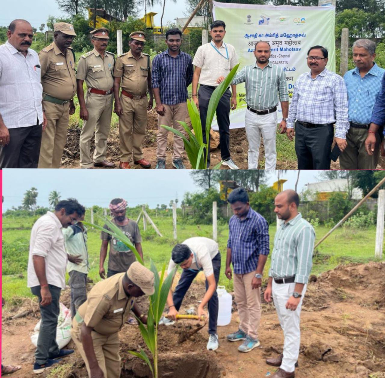 ஆசாதி கா அம்ரித் மகோத்சன் திட்டத்தின் கீழ் மரக்கன்றுகள் நடும் விழா,