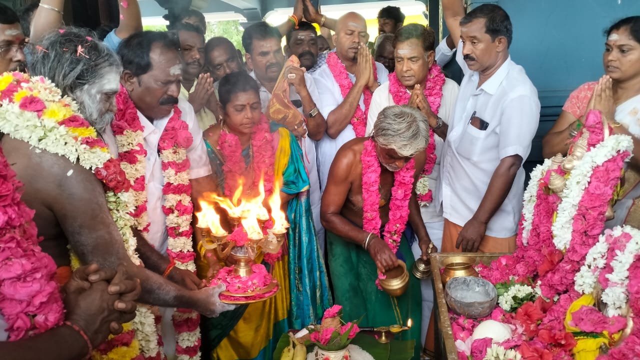 கருங்குழி ஸ்ரீராகவேந்திரா ஸ்வாமிகள் பிருந்தாவனத்தில் சத்யநாரயணபூஜை.