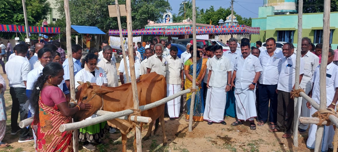 தும்பிகுளம் கிராமத்தில் தமிழக அரசின் கால்நடை சிறப்பு முகாம்.